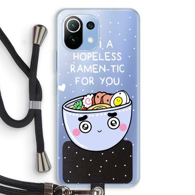 I'm A Hopeless Ramen-Tic For You: Xiaomi Mi 11 Lite Transparant Hoesje met koord
