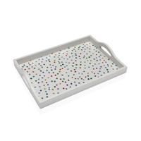 Dienblad Versa Dotty Hout MDF 24 x 4,5 x 34 cm