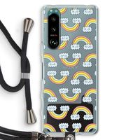 Regenboog: Sony Xperia 5 III Transparant Hoesje met koord