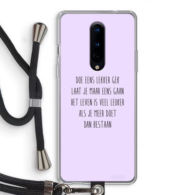 Gek: OnePlus 8 Transparant Hoesje met koord