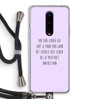 Gek: OnePlus 8 Transparant Hoesje met koord