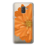 Orange Ellila flower: Samsung Galaxy A8 (2018) Transparant Hoesje