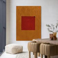 Urban Cotton Wandkleed 'Geen Rood' 110 x 145cm in Frame - black