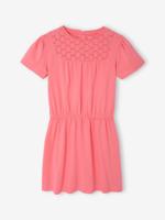 Meisjesjurk met macramé detail rozen Meisjesjurk met macramé detail rozen