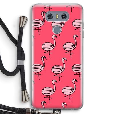 Flamingo: LG G6 Transparant Hoesje met koord