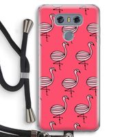Flamingo: LG G6 Transparant Hoesje met koord