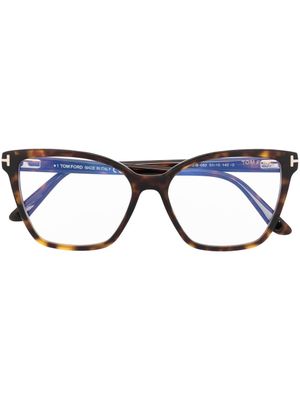 TOM FORD Eyewear lunettes de vue à monture oversize - Marron