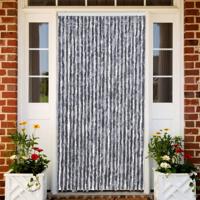 VidaXL Vliegengordijn 100x200 cm chenille zilver
