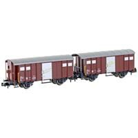 Hobbytrain H24251 N set van 2 gesloten goederenwagens K3 van de SBB