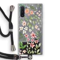 Botanical sweet flower heaven: Samsung Galaxy Note 10 Transparant Hoesje met koord