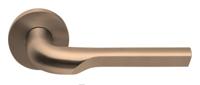 Formani deurkruk Rivio by Gensler GL100-G deurkruk geveerd op rozet - PVD licht brons