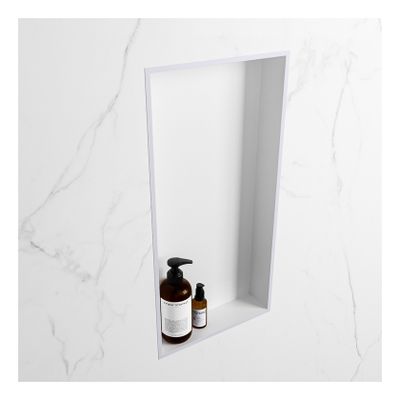 Wandnis Solid Surface Easy | In- en opbouw | 30x60x8 cm | 1 vak | Cale/Talc