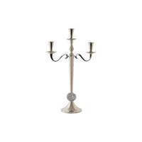 Kandelaar DKD Home Decor 30 x 12 x 46 cm Zilverkleurig Aluminium Acryl Verchroomd