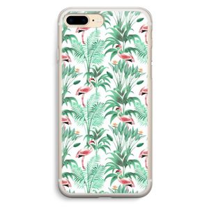 Flamingo bladeren: iPhone 7 Plus Transparant Hoesje