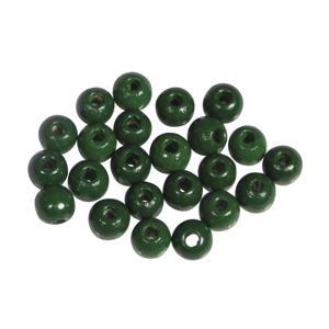 Rayher hobby kralen van hout - donkergroen - Dia 6 mm - 115x stuks - DIY sieraden maken - Kralen rij