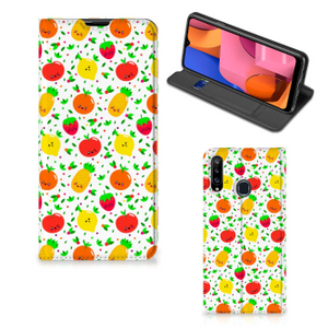 Samsung Galaxy A20s Flip Style Cover Fruits