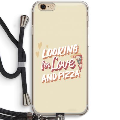 Pizza is the answer: iPhone 6 / 6S Transparant Hoesje met koord