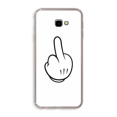 Middle finger white: Samsung Galaxy J4 Plus Transparant Hoesje