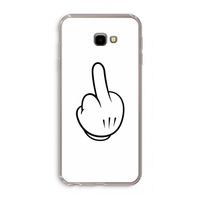 Middle finger white: Samsung Galaxy J4 Plus Transparant Hoesje