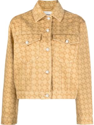 Nanushka veste en jean à logo imprimé - Tons neutres Nanushka veste en jean à logo imprimé - Tons neutres