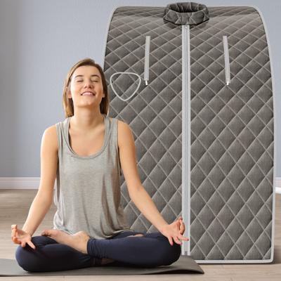 1000 W 3L Stoomsauna met Verstuivingsfunctie Home Sauna met Afstandsbediening Warmtecabine met Instelbare Timer en Temperatuur