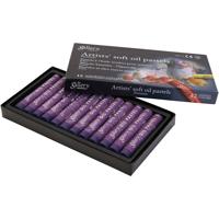 Gallery Oliepastel, L: 7 cm, d 11 mm, dikte 11 mm, paars, 12 stuk/ 1 doos