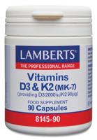 Vitamine D3 2000IE en K2 90mcg 90 Capsules