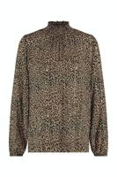 Studio Anneloes Martini Small Leopard Top 09092 T-shirt Lange Mouw 2384 Bronze/camel