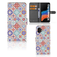 Samsung Galaxy Xcover 6 Pro Bookcase Tiles Color - thumbnail