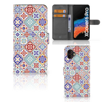 Samsung Galaxy Xcover 6 Pro Bookcase Tiles Color