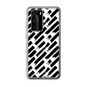 Zwarte vegen: Huawei P40 Pro Transparant Hoesje