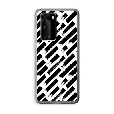 Zwarte vegen: Huawei P40 Pro Transparant Hoesje