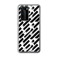 Zwarte vegen: Huawei P40 Pro Transparant Hoesje