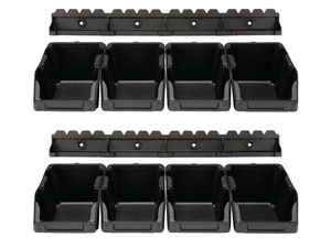 Set magazijnbakken 8 st. 103 x 165 x 75 mm zwart - Velleman