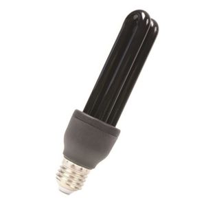 1x Black light reserve spaarlampen met grote fitting E27 25 Watt   -