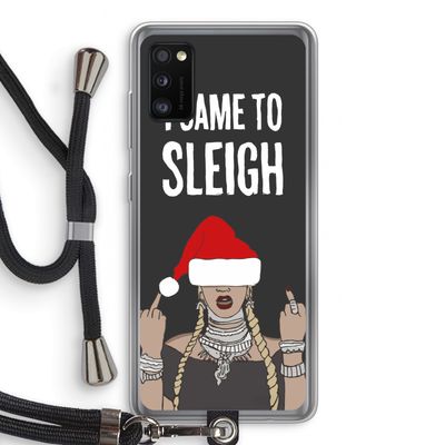 Came To Sleigh: Samsung Galaxy A41 Transparant Hoesje met koord