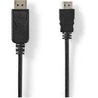 DisplayPort-Kabel | DisplayPort Male | HDMI© Male | Vernikkeld | 2.00 m | Rond | PVC | Zwart | Lab