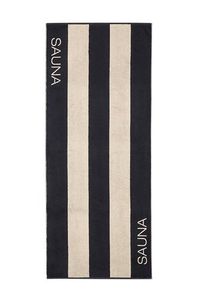 Cawö Cawö Saunahanddoek 6221 Natur Schwarz 80x200