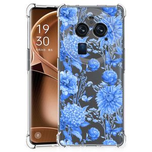 Case voor OPPO Find X6 Pro Flowers Blue