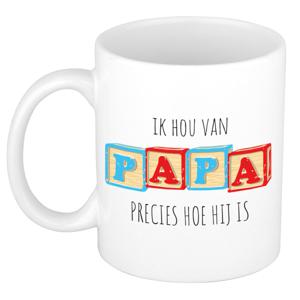 Cadeau koffie/thee mok voor papa - wit - liefde - keramiek - Vaderdag
