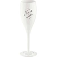 Koziol - Superglas Cheers No. 1 Champagneglas La Vie Est Nulle Sans Bulle - Kunststof - Wit - thumbnail