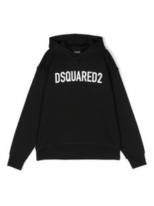 DSQUARED2 KIDS hoodie en coton à logo imprimé - Noir