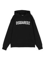 DSQUARED2 KIDS hoodie en coton à logo imprimé - Noir - thumbnail