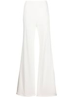 Alberta Ferretti pantalon évasé à taille haute - Blanc
