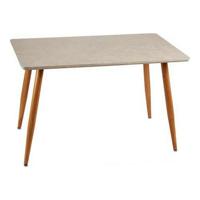Bijzettafel Gift Decor Wit Bruin Hout 70 x 120 x 75 cm Steen