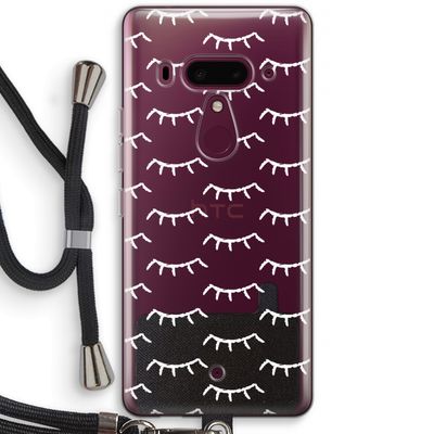 Wimpers: HTC U12+ Transparant Hoesje met koord
