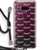 Wimpers: HTC U12+ Transparant Hoesje met koord