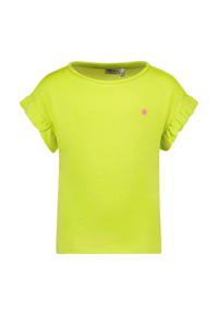 Like Flo Meisjes t-shirt slub metallic - Lime groen