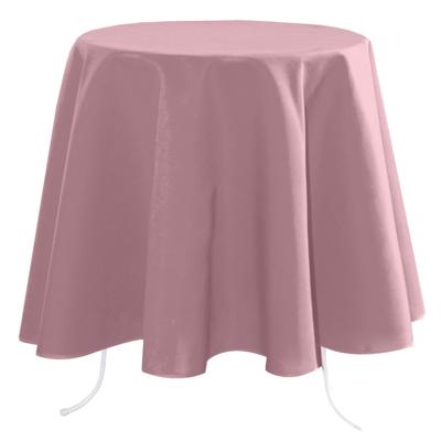 Stof Textiles Tafelkleed rond - D180 cm - oud roze - Eettafel tafellakens - polyester