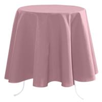 Stof Textiles Tafelkleed rond - D180 cm - oud roze - Eettafel tafellakens - polyester